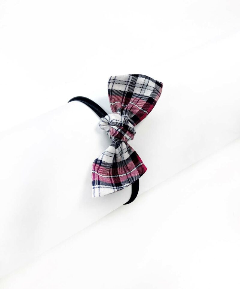 Cerchietto tartan bianco