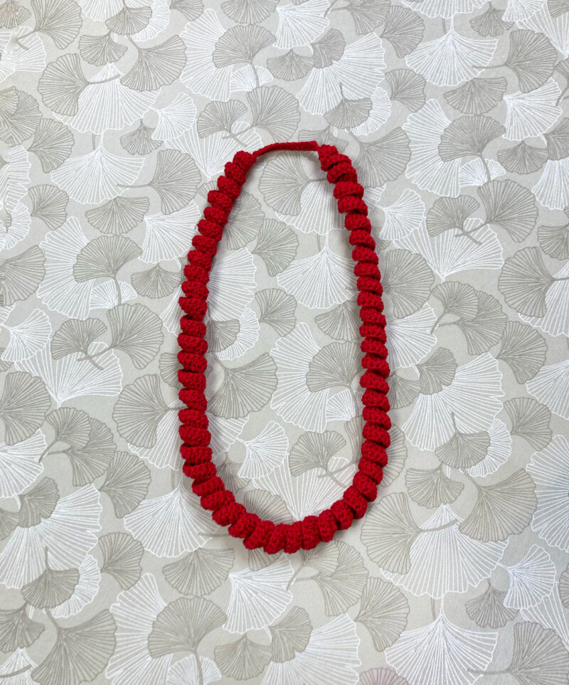 Collana a spirale rossa