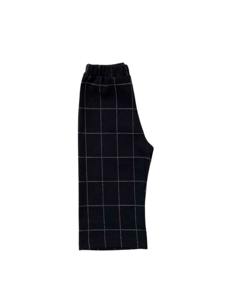 Pantalone bimba quadri neri