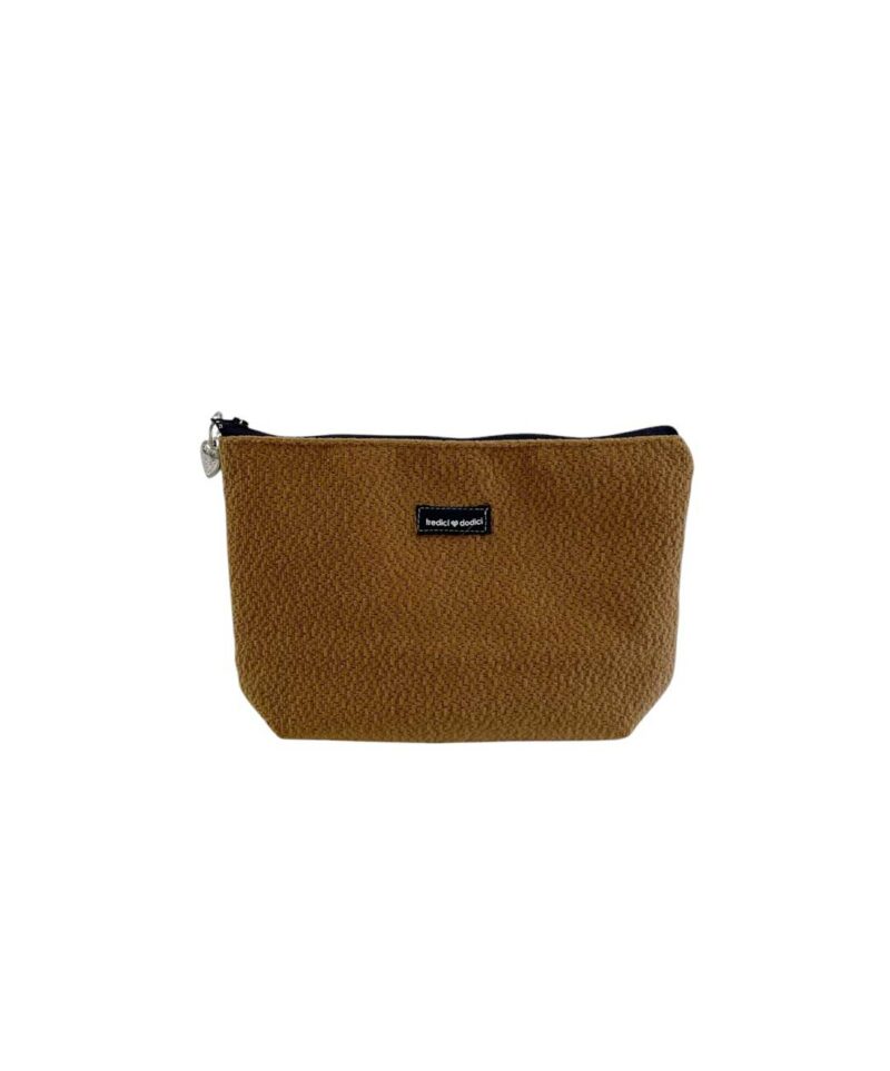 Pochette cuoricino cammello