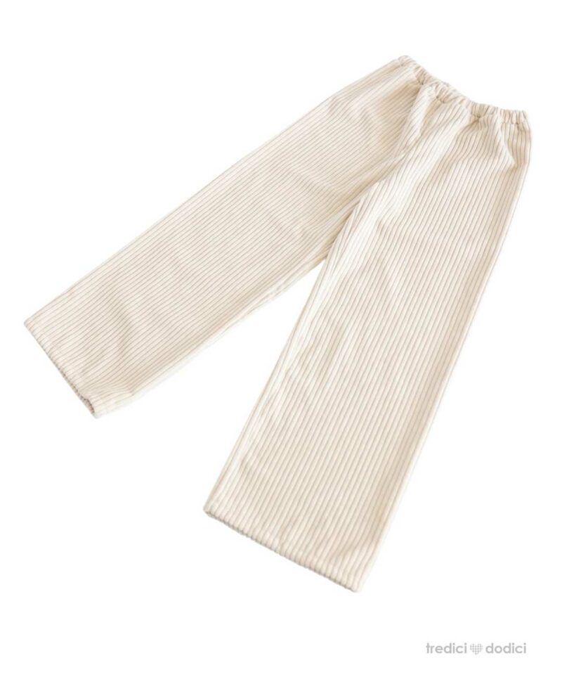 Panta in velluto donna coste larghe beige