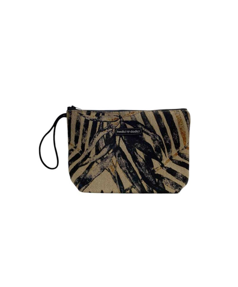 Pochette foglie jungle coccio