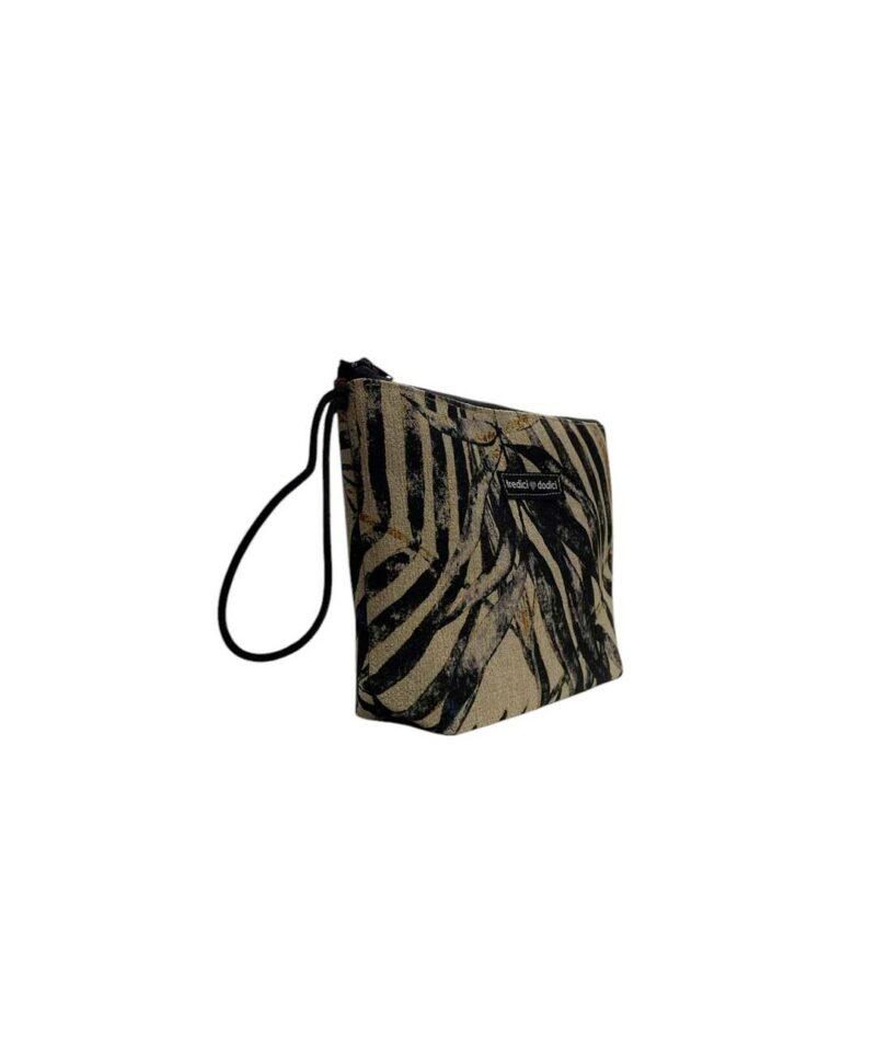 Pochette tredici dodici foglie jungle coccio