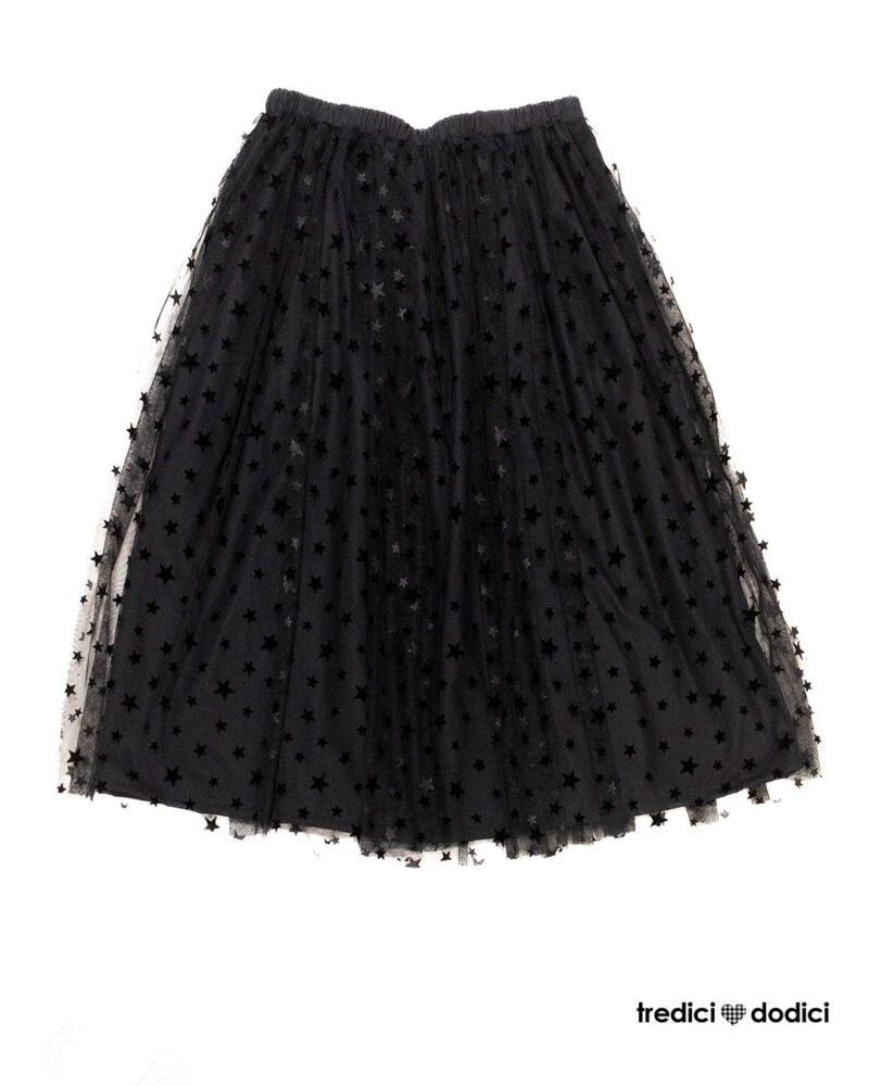 Gonna di tulle nero con stelline