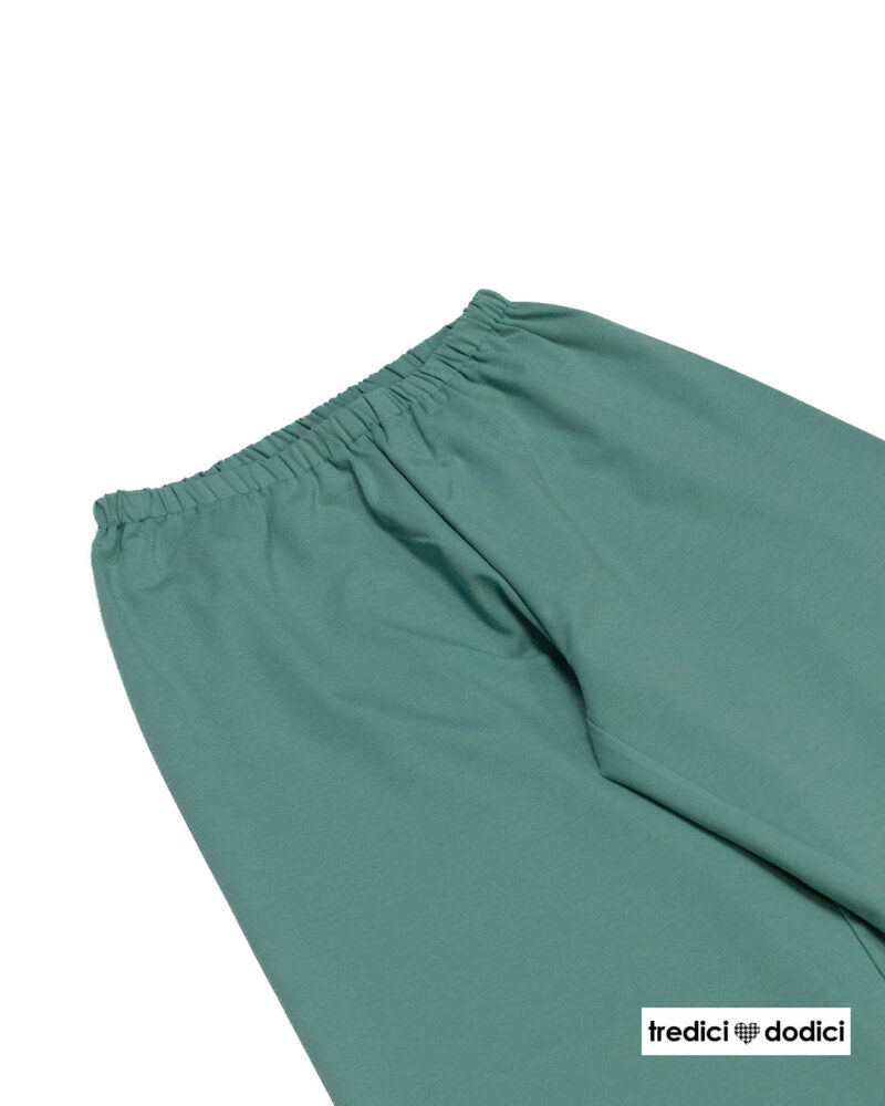 Pantalone palazzo donna con stellina menta