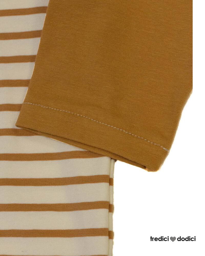 T-shirt bicolor caramel