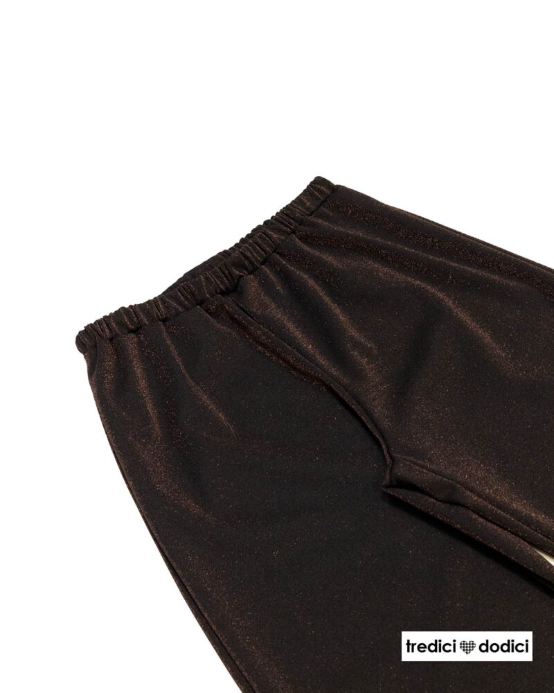 Pantalone palazzo donna glitter bronzo